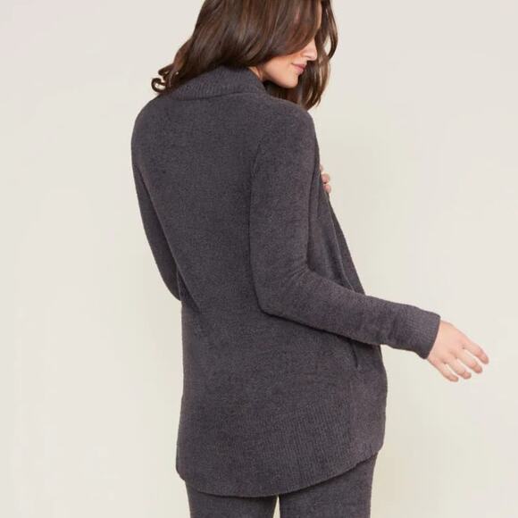 Barefoot Dreams CozyChic Lite Circle Cardigan Gray Open Front Sweater Size Small - Picture 3 of 7